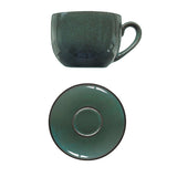 Nova Studio Green 220ml Cups and 14cm Saucers (Packs Sizes)