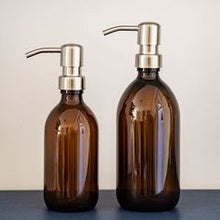 Load image into Gallery viewer, Amber Bottle and Gold Lid
