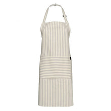Load image into Gallery viewer, Abigail James Grey Stripe 100% Cotton Apron
