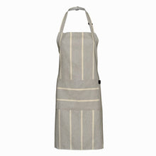 Load image into Gallery viewer, Abigail Marc Grey Stripe Cotton Apron
