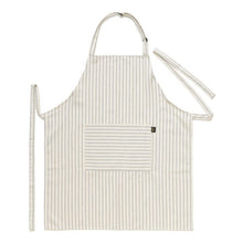 Load image into Gallery viewer, Abigail James Grey Stripe 100% Cotton Apron
