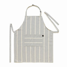 Load image into Gallery viewer, Abigail Marc Grey Stripe Cotton Apron
