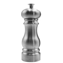 Load image into Gallery viewer, Bisetti Salt and Pepper Mills  Panarea Brushed Steel &amp; Gun Metal 17 cm
