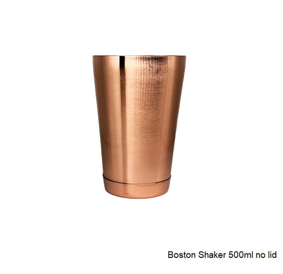 Copper Plated Boston Shaker 500ml No Lid