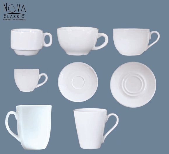 Nova Classic Mugs; Cups and Saucers (Pack Sizes) - Kings Pride Procurement