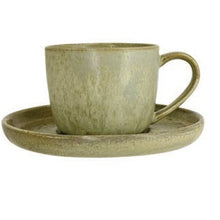 Load image into Gallery viewer, Earth Lime Stone Cups and Saucers Packs of 6
