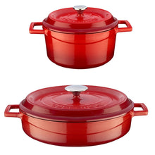Load image into Gallery viewer, Lava Cast Iron Casseroles - Red - Kings Pride Procurement
