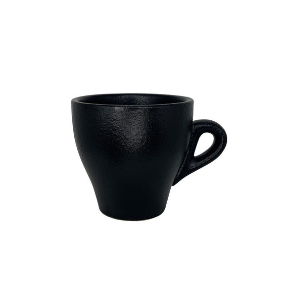 Urban Textured Black Cups and Saucers Packs of 6
