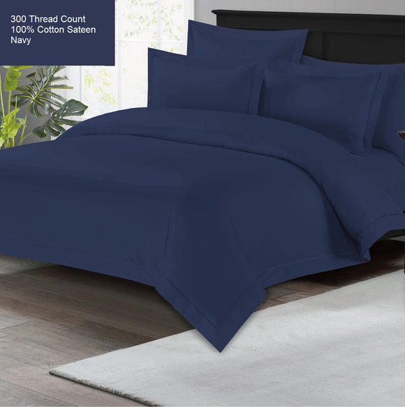 300 Thread Count 100% Cotton Navy - NEW