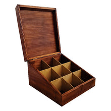 Load image into Gallery viewer, Tea Box Slanted - Solid Wood - Kings Pride Procurement
