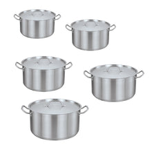 Load image into Gallery viewer, Stainless Steel Deep Stock Pots with Lids
