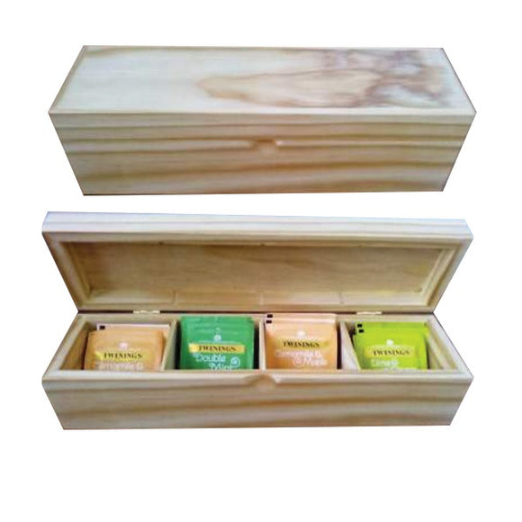 Tea Box Long - Solid Wood