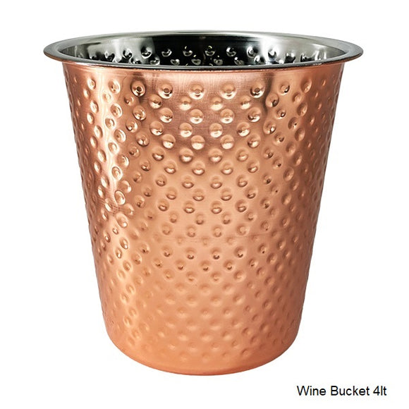Hammered Copper Wine Bucket 4L