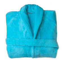 Load image into Gallery viewer, Luxury_Coral_Fleece_Gowns_Turquoise
