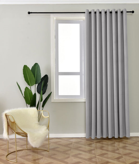 Messene Woven Block Out Curtain-Eyelet