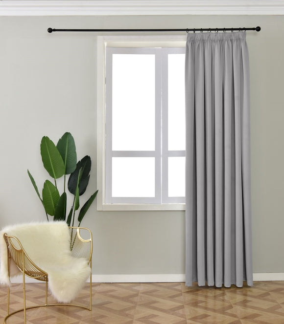 Messene Woven Block Out Curtain-Tape Top