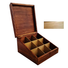 Load image into Gallery viewer, Tea Box Slanted - Solid Wood - Kings Pride Procurement
